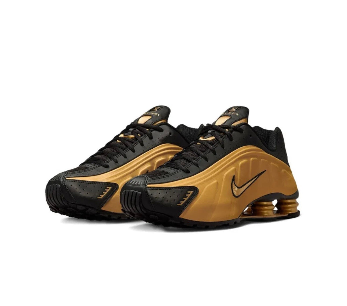 Nike Shox R4 Gold Black - high-performance athletic footwear in Black with advanced cushioning