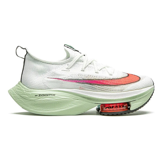 Nike ZOOMX Vaporfly white green high-performance athletic footwear Green