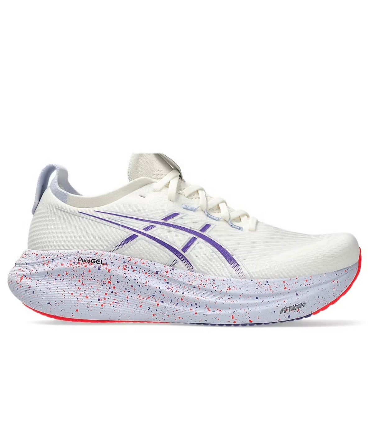 Asics Nimbus 27 White Purple - high-performance athletic footwear in White with advanced cushioning