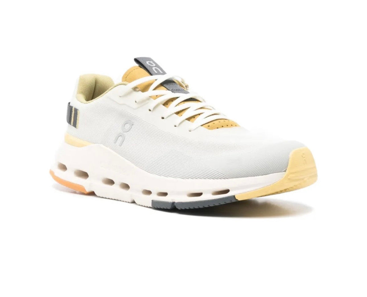 On Cloudnova Grey Yellow - high-performance athletic footwear in Yellow with advanced cushioning