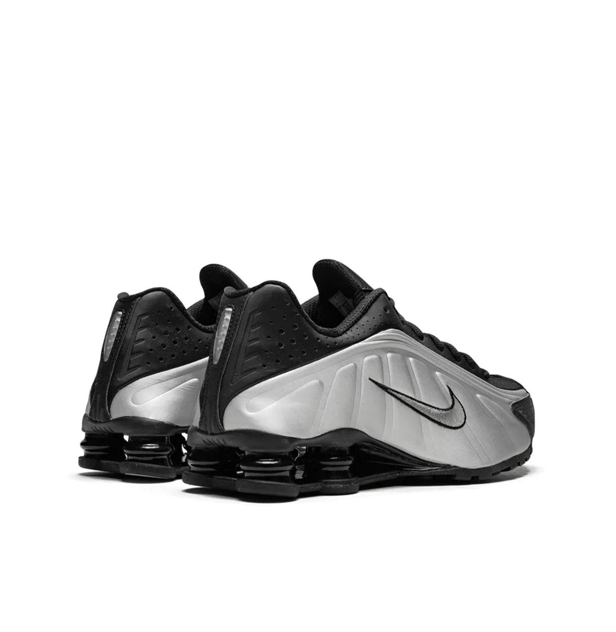 Nike Shox R4 Silver Black - high-performance athletic footwear in Black with advanced cushioning