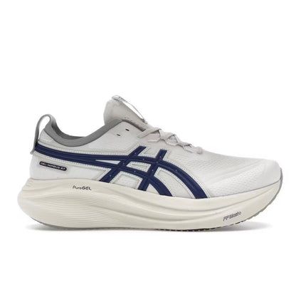 Asics Nimbus 27 White Blue - high-performance athletic footwear in White with advanced cushioning