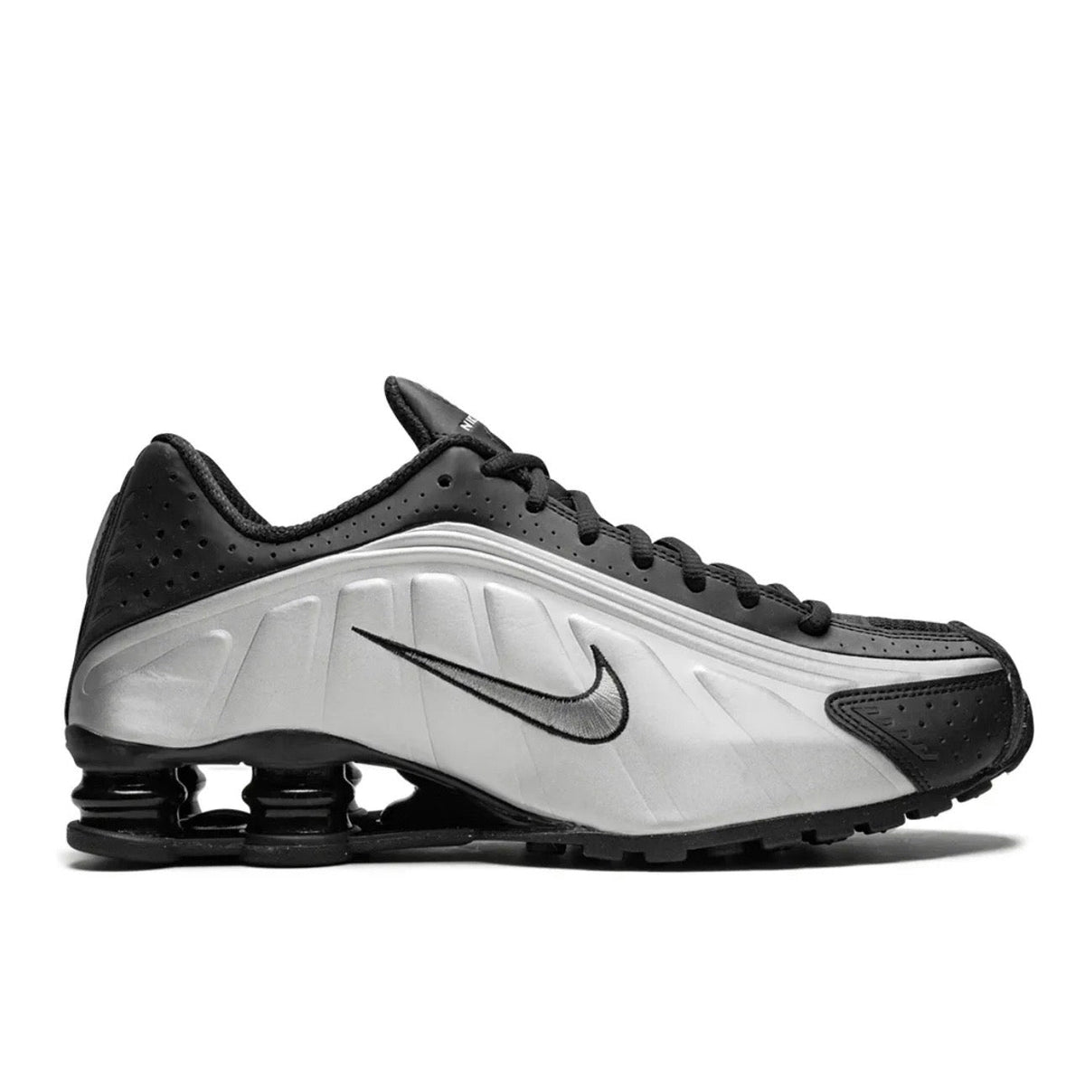 Nike Shox R4 Silver Black - high-performance athletic footwear in Black with advanced cushioning