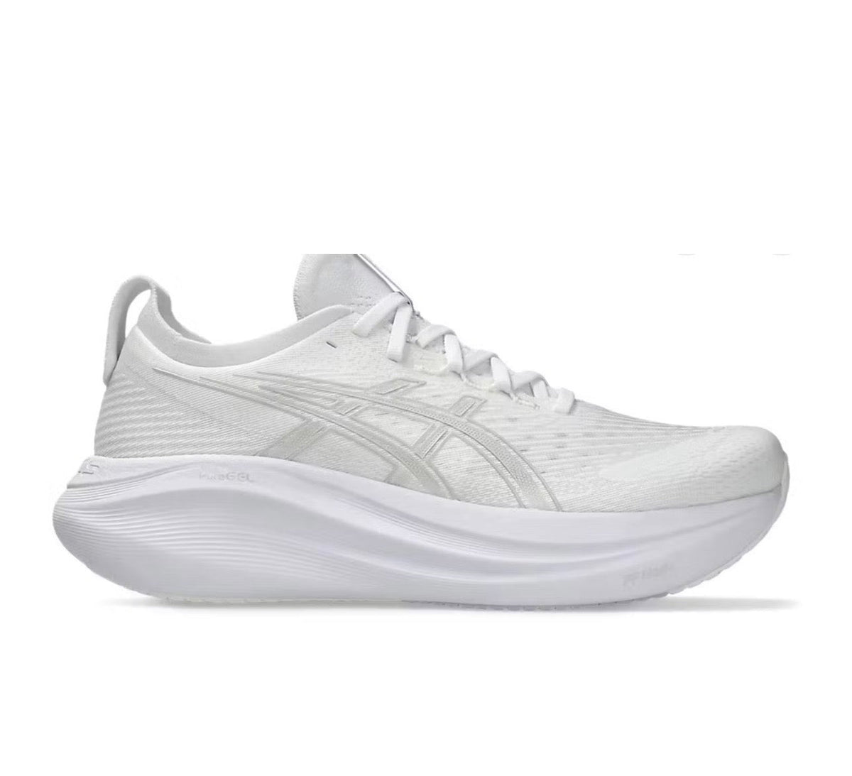 Asics Nimbus 27 White Peach - high-performance athletic footwear in White with advanced cushioning