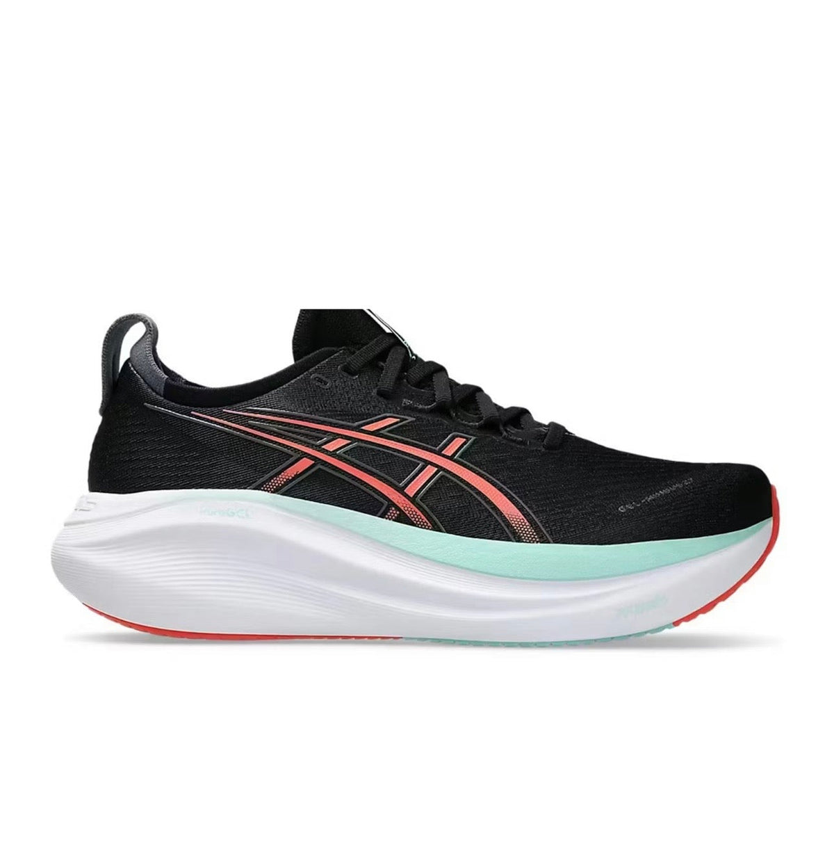 Asics Nimbus 27 Black Pink - high-performance athletic footwear in Black with advanced cushioning