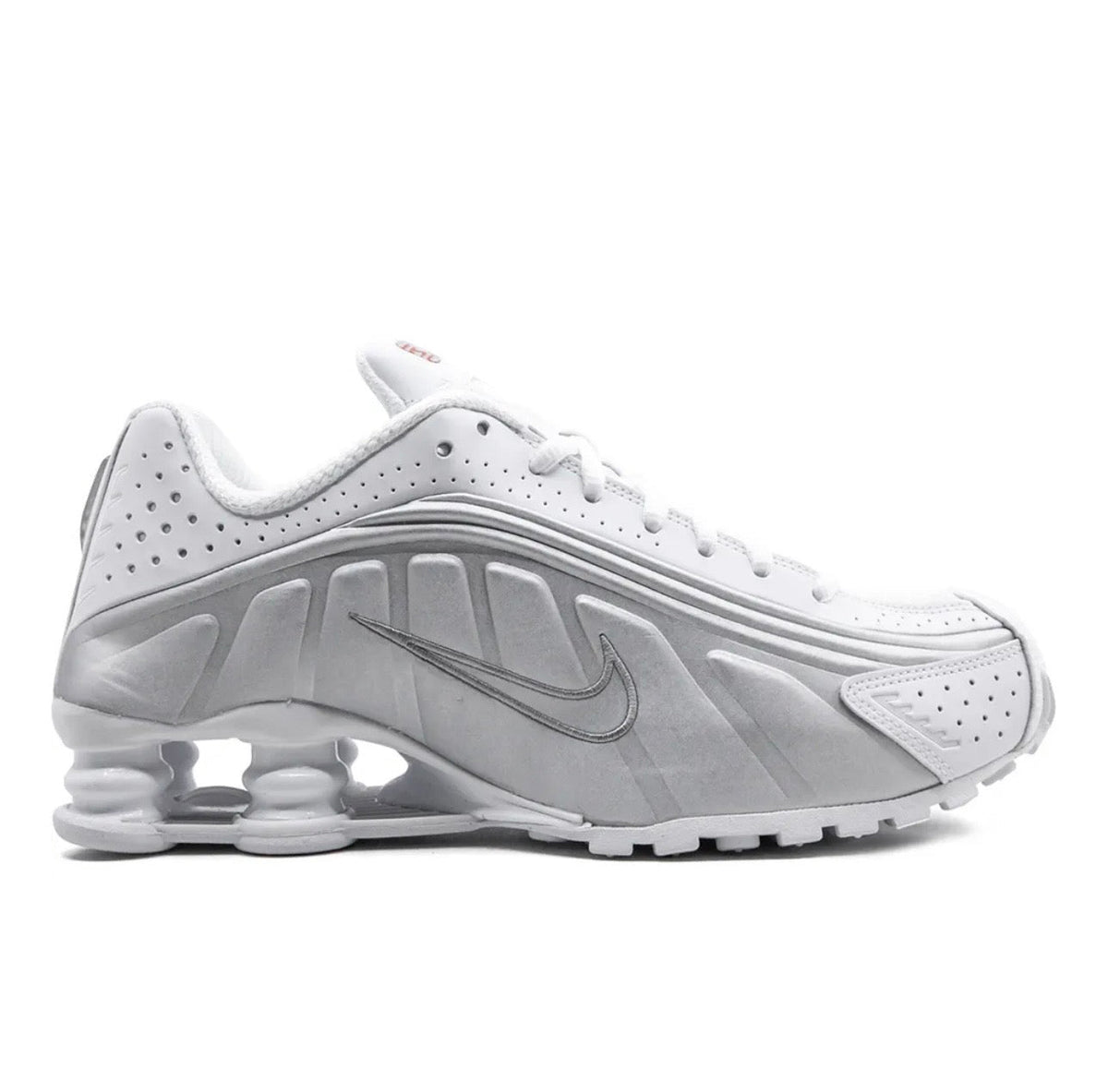 Nike Shox R4 Silver White - high-performance athletic footwear in White with advanced cushioning