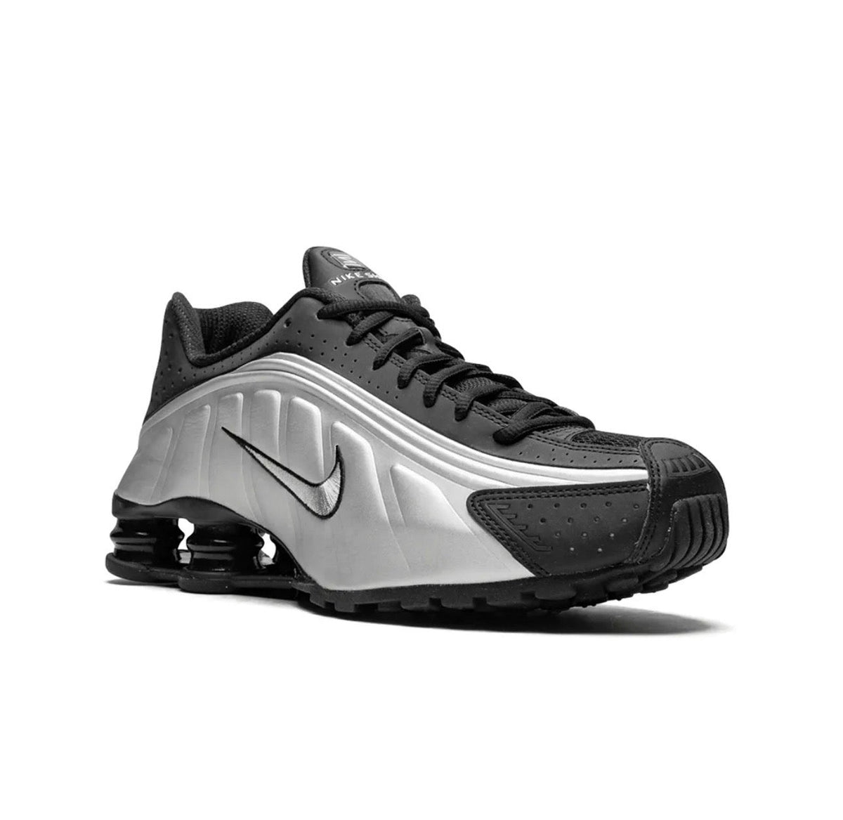 Nike Shox R4 Silver Black - high-performance athletic footwear in Black with advanced cushioning
