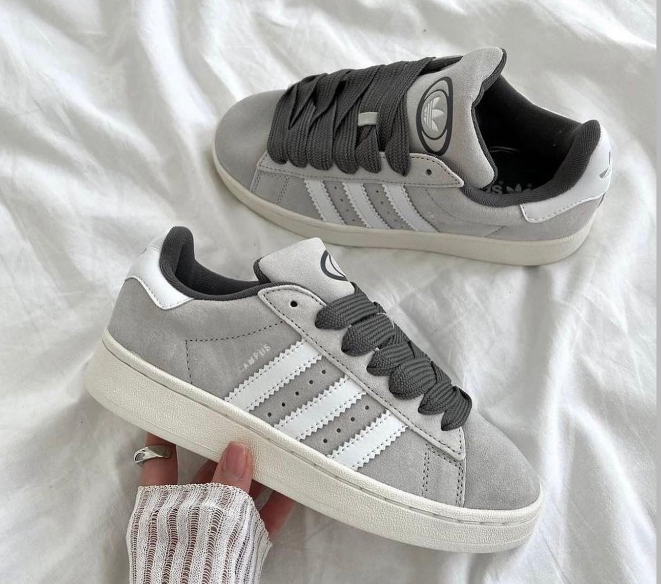 Adidas Campus Light Grey - Sneakers Club EU | Authentic Sneakers Online  Nike, Adidas, Jordan & More