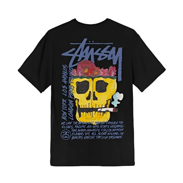 Stussy T-shirt Smokin Skull